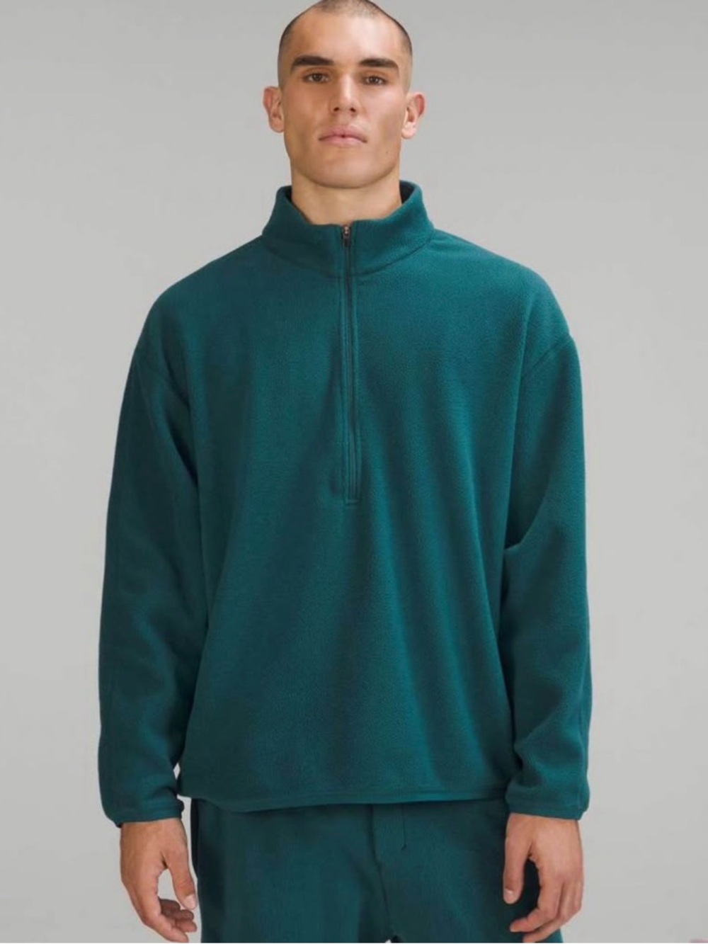 lululemon athletica Teal Half-Zip Fleece Pullover